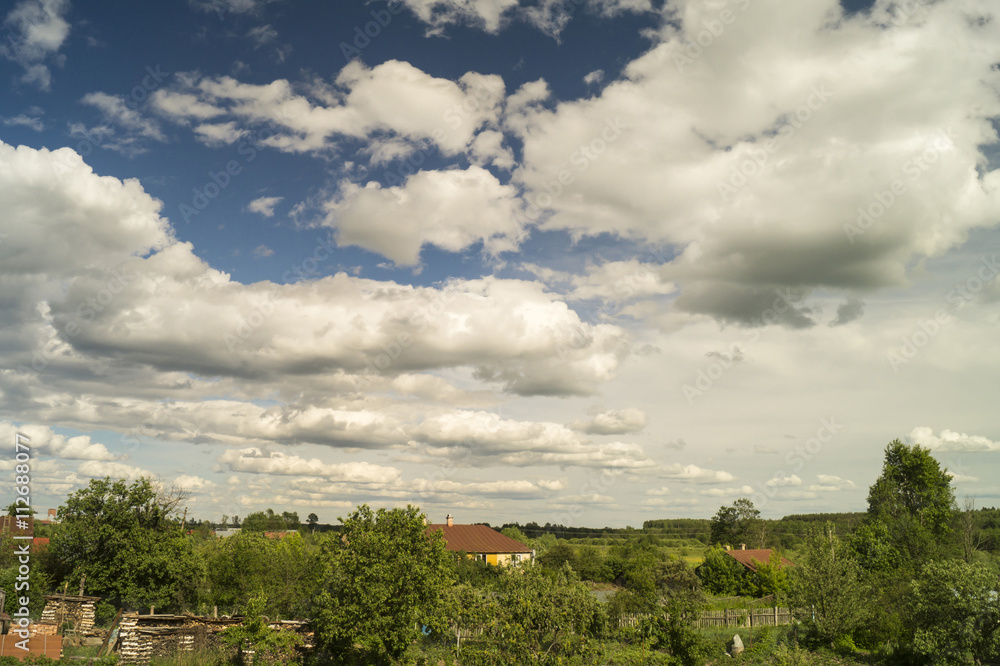 Landscape with beautiful sky