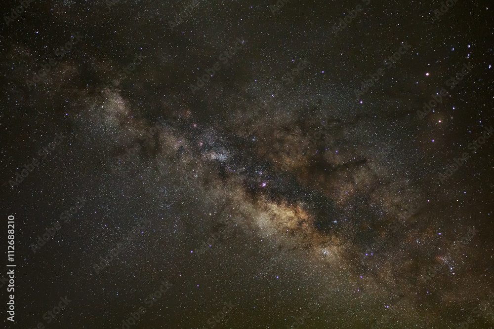 Fototapeta premium Core of Milky Way. Galactic center of the milky way, Long exposu