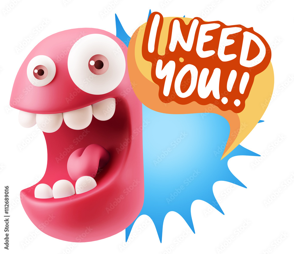 3d Illustration Laughing Character Emoji Expression saying I Nee 3d Illustration Laughing Character Emoji Expression saying I Nee