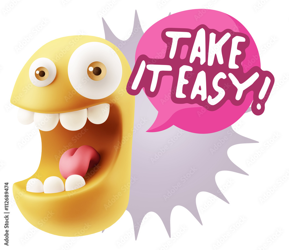 3d Illustration Laughing Character Emoji Expression saying Take 3d Illustration Laughing Character Emoji Expression saying Take