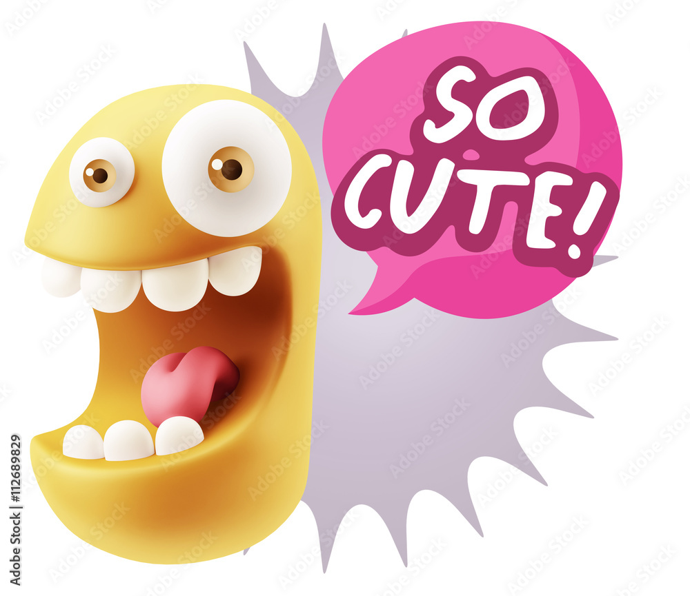 3d Illustration Laughing Character Emoji Expression saying So Cu 3d Illustration Laughing Character Emoji Expression saying So Cu