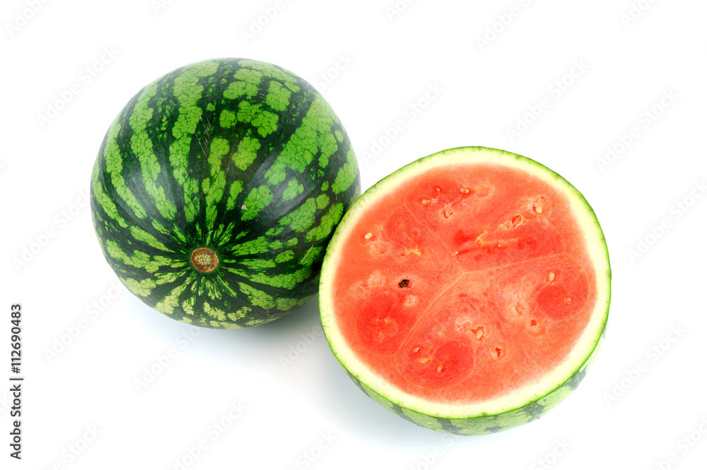 seedless watermelon on white background seedless watermelon on white background