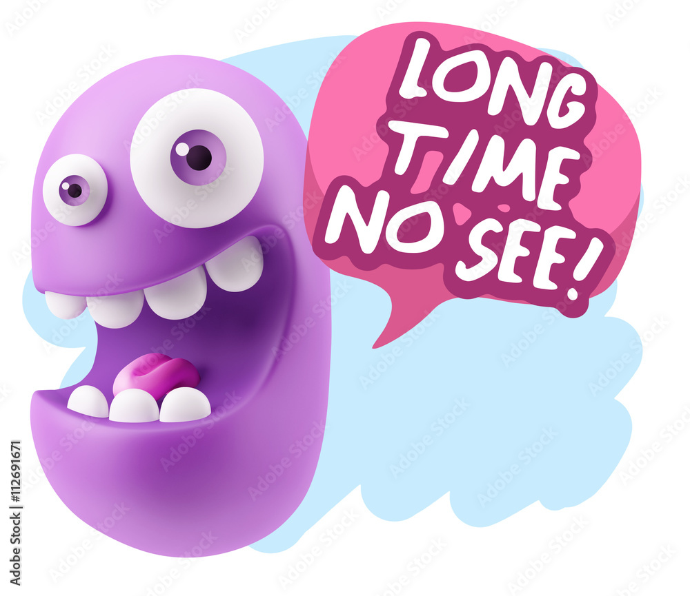 3d Illustration Laughing Character Emoji Expression saying Long 3d Illustration Laughing Character Emoji Expression saying Long