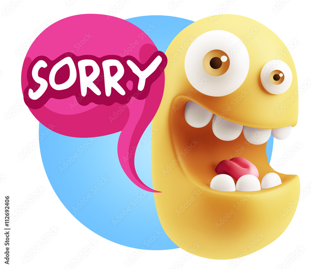 3d Illustration Laughing Character Emoji Expression saying Sorry 3d Illustration Laughing Character Emoji Expression saying Sorry
