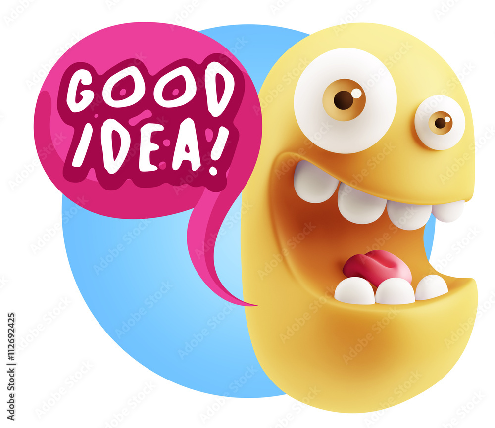 3d Rendering Smile Character Emoticon Expression saying Good Ide 3d Rendering Smile Character Emoticon Expression saying Good Ide
