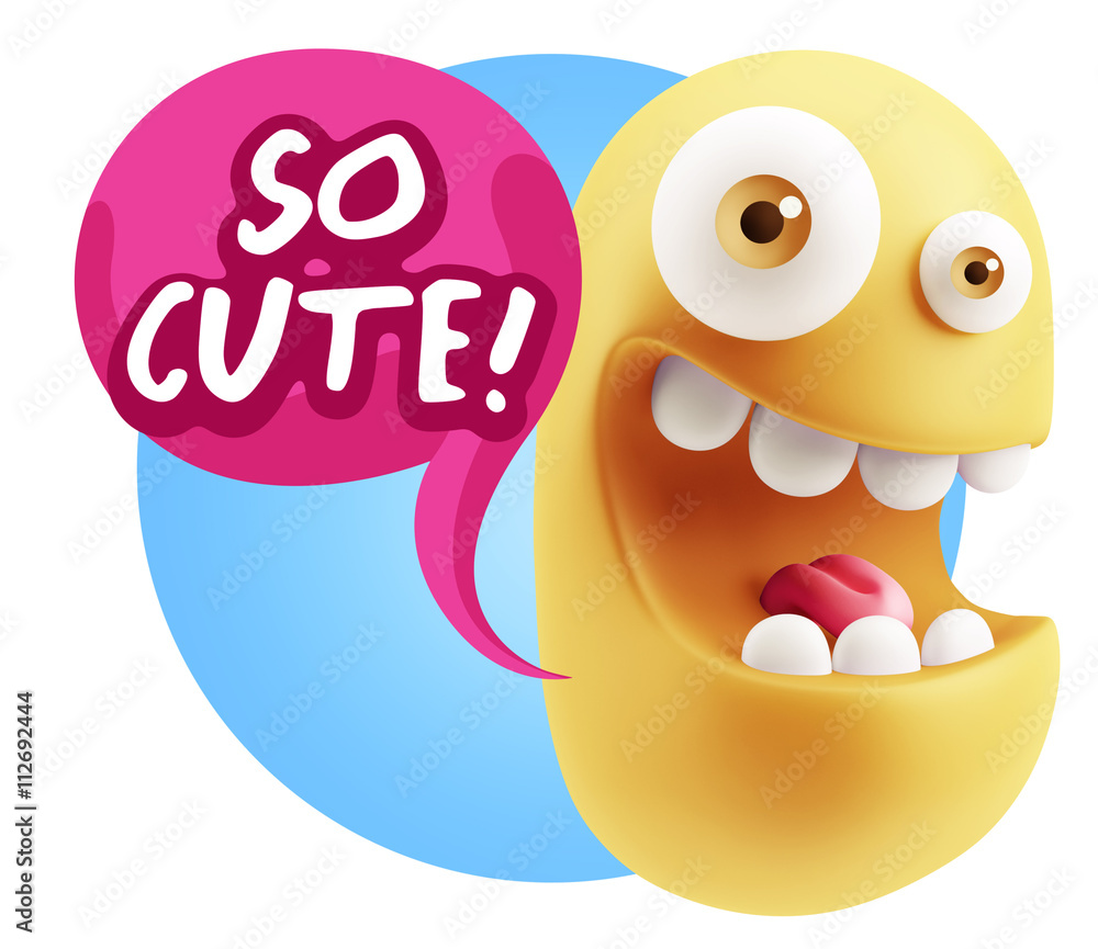3d Illustration Laughing Character Emoji Expression saying So Cu 3d Illustration Laughing Character Emoji Expression saying So Cu