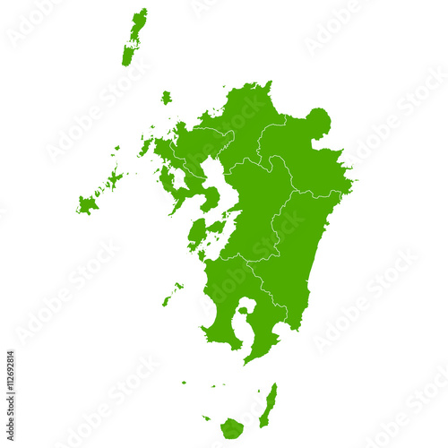 九州　地図　緑　アイコン