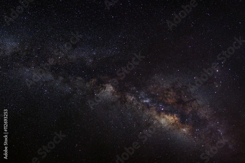 Beutiful Way galaxy, Long exposure photograph, with grain.