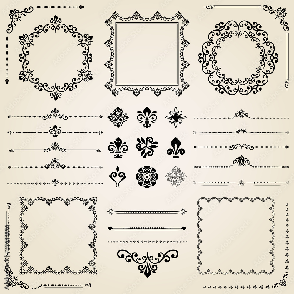 Fototapeta premium Vintage Set of Elements