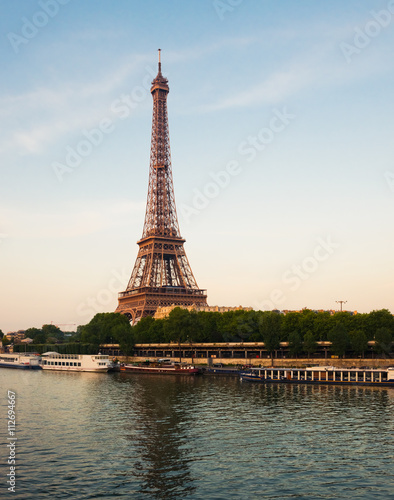 Eiffel Tower in evening Paris, France