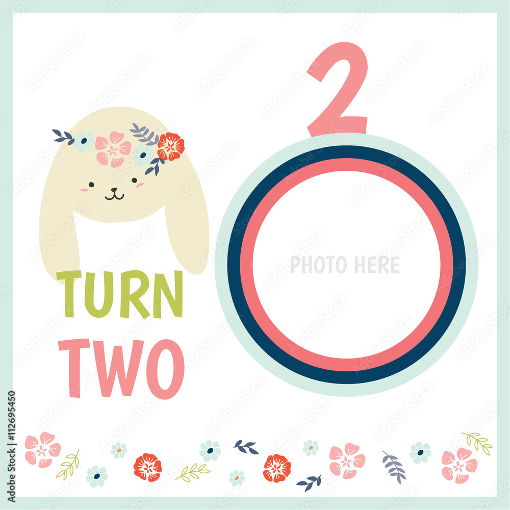 Fototapeta premium happy birthday greeting and invitation card.