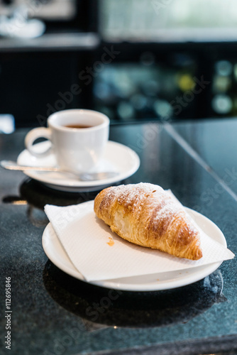 coffee with croissant