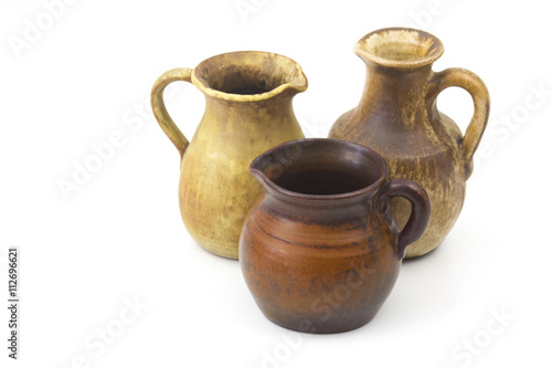 Clay pots, old ceramic vases