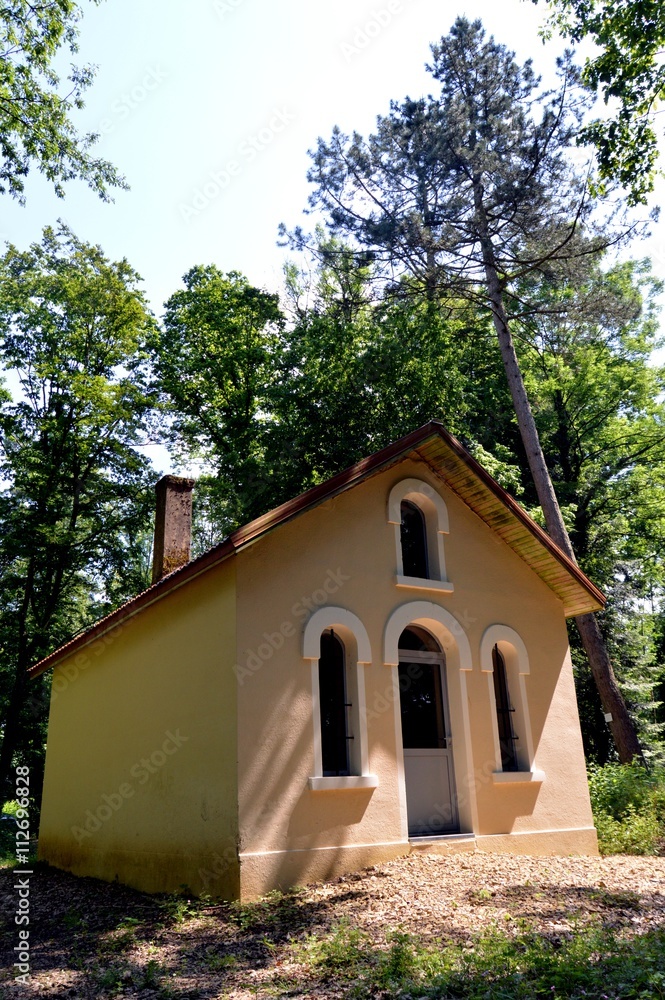 Former chapel restored in the forest.