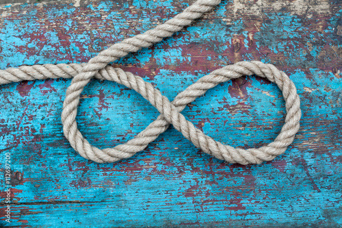 rope infinity on a blue background