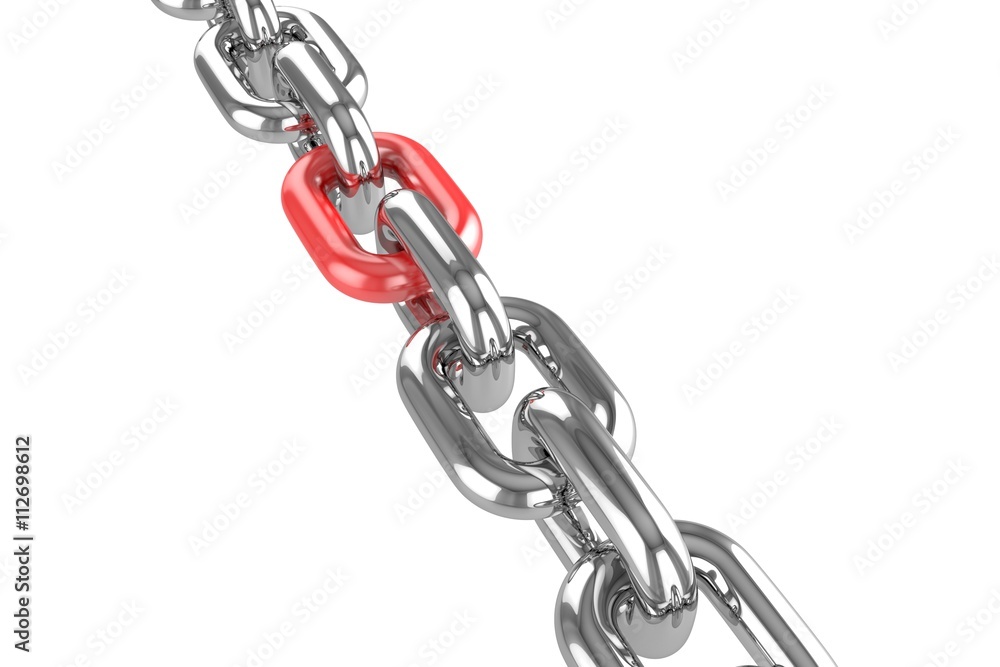 3d render stainless steel chain 3d render stainless steel chain