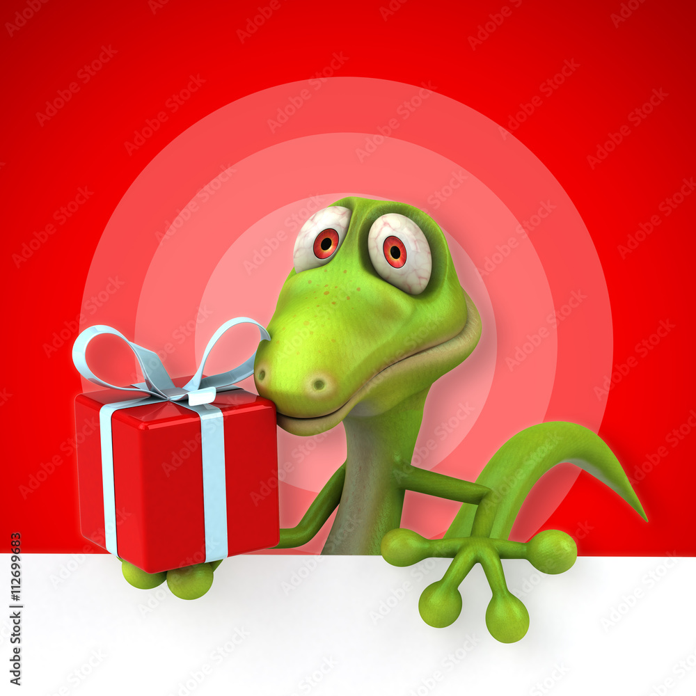 Naklejka premium Fun lizard