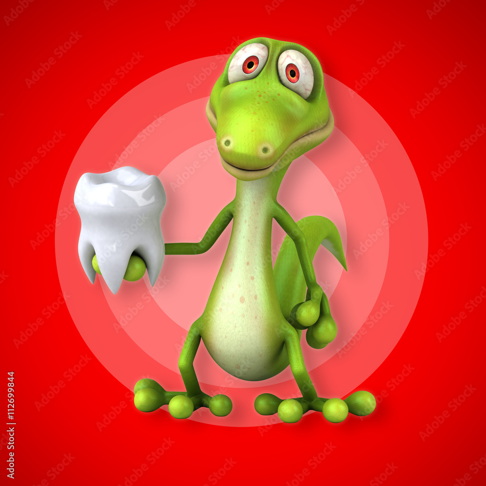 Naklejka premium Fun lizard