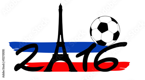 Fußball mit Französischer Flagge