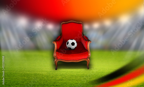 Plüschsessel im Fußballstadion