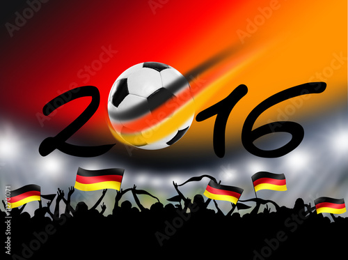 Fußball mit Deutschlandfalggenlaggen