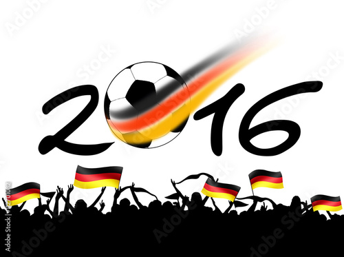 Fußball mit Deutschlandfalggenlaggen