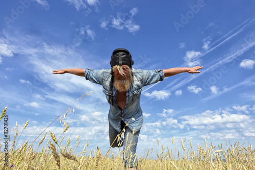 aviator in the field