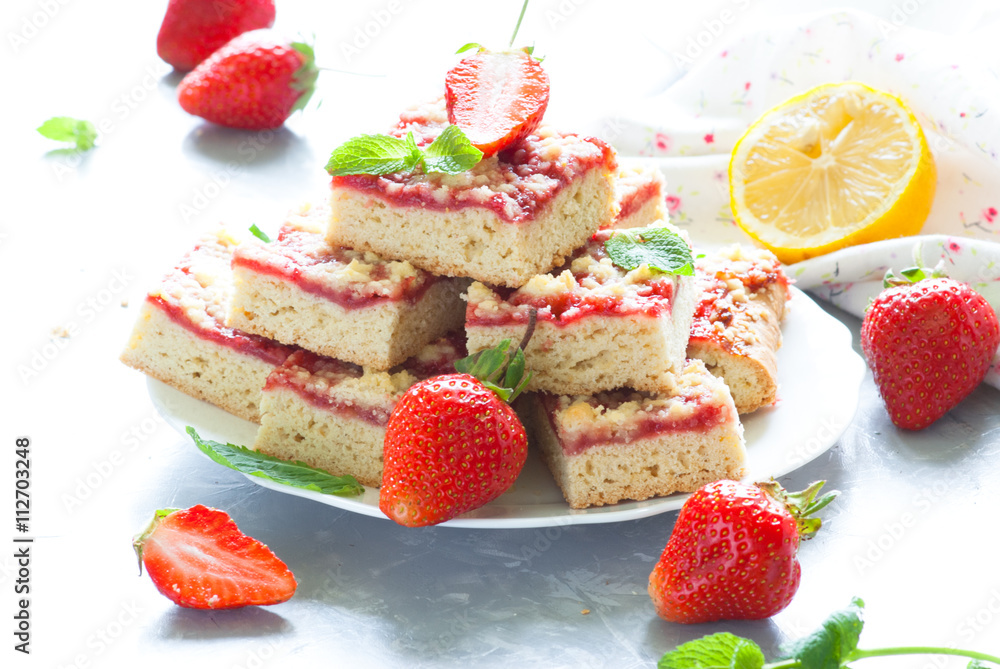 Strawberry pie with crumble. Strawberry pie with crumble.