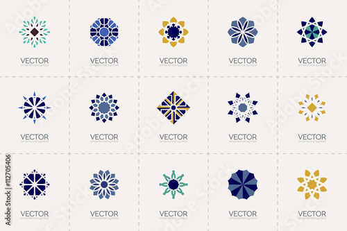 Vector geometric symbols photo