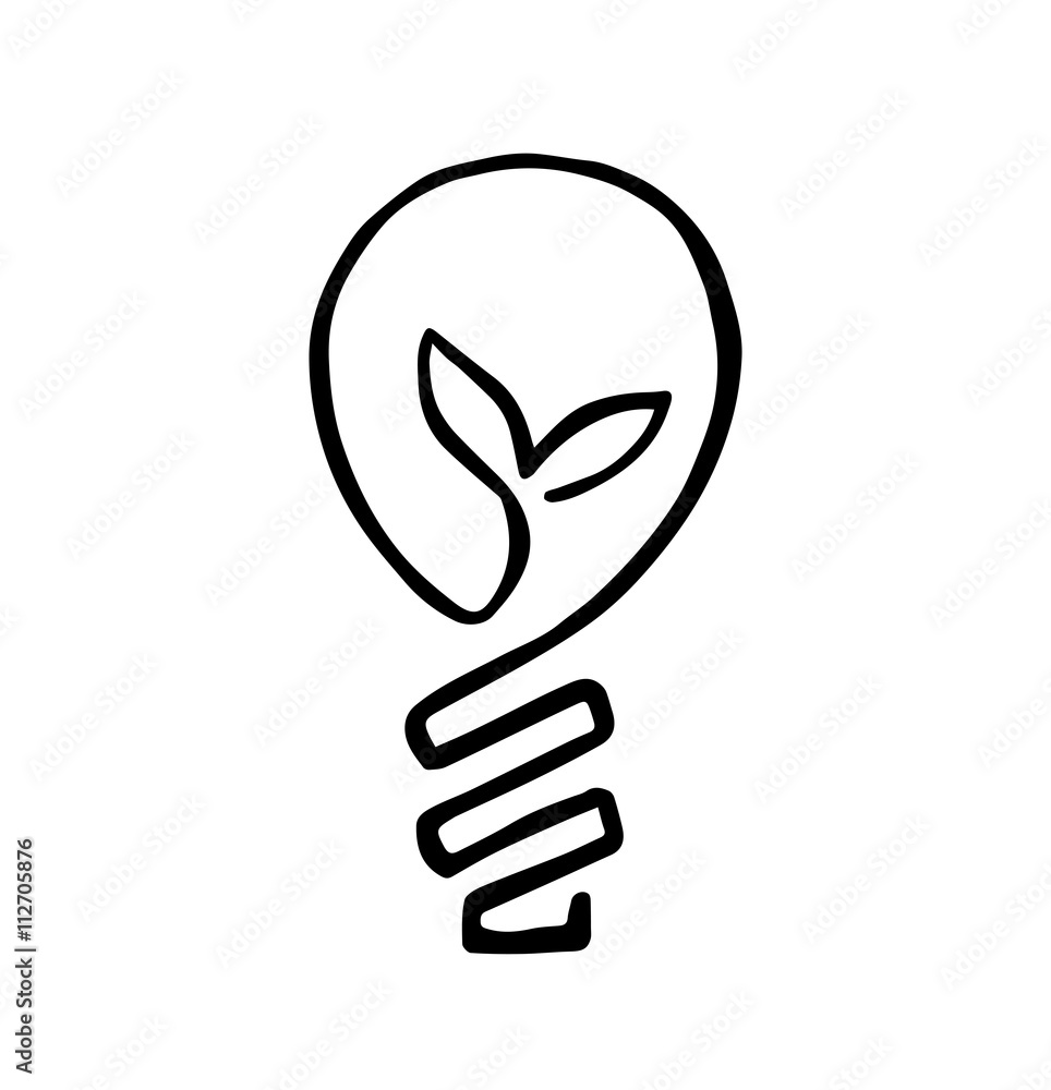 Vector of eco lightbulb icon Vector of eco lightbulb icon