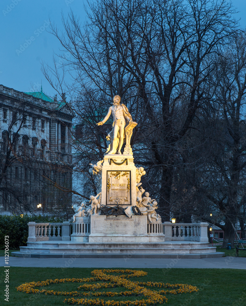 Statue of Mozart in Vienna Austria