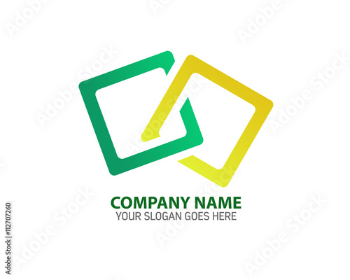 Cubical Frame Logo Icon Template photo