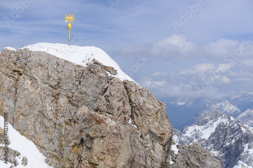 Zugspitze Gipfelkreuz Garmisch Garmisch-Partenkirchen Alpen 