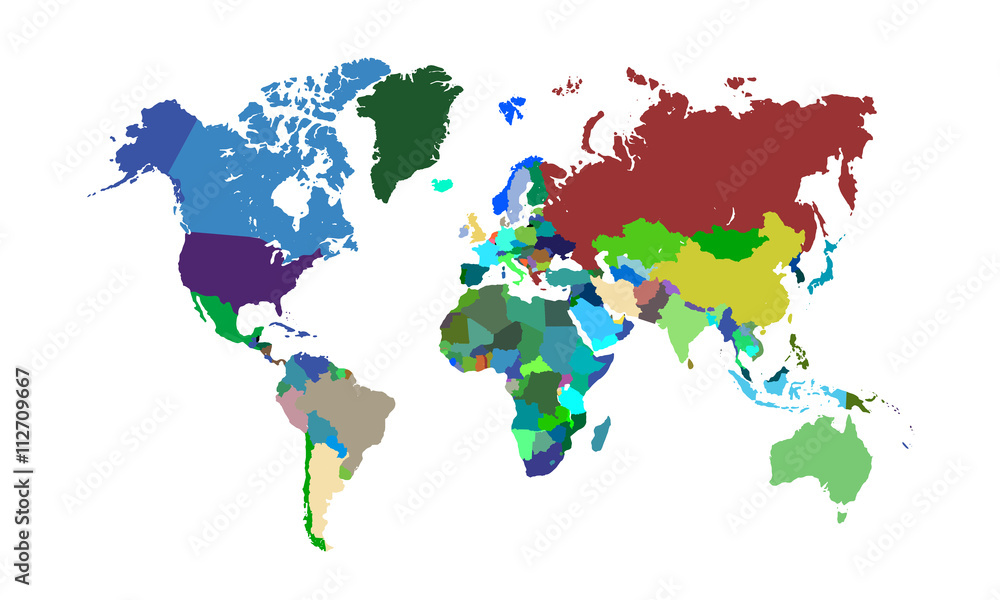 Obraz premium World Map Countries