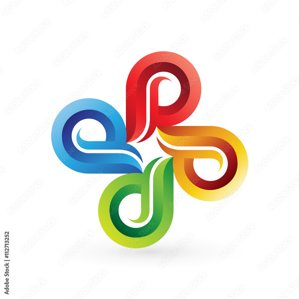 Abstract Flower Group Logo Abstract Flower Group Logo