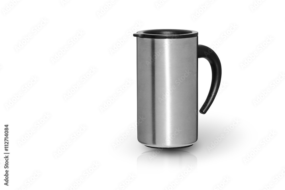 city travel coffee steel mug isolated on white city travel coffee steel mug isolated on white