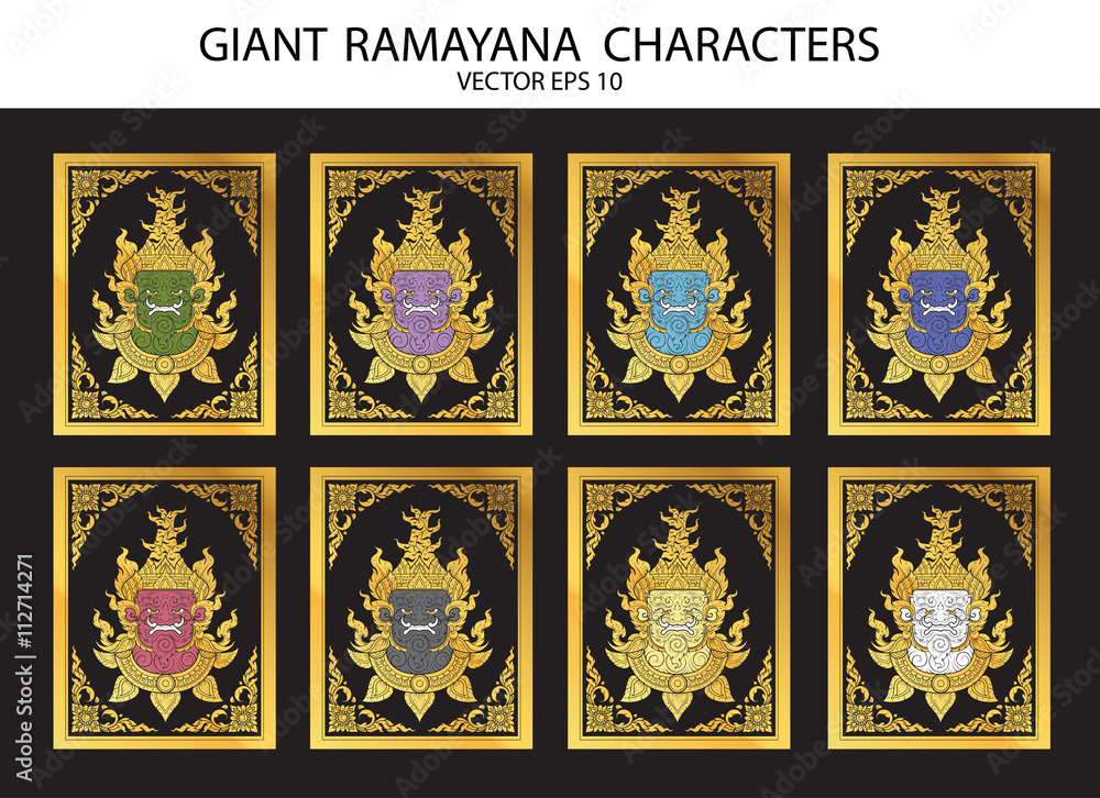 Giant Ramayana characters