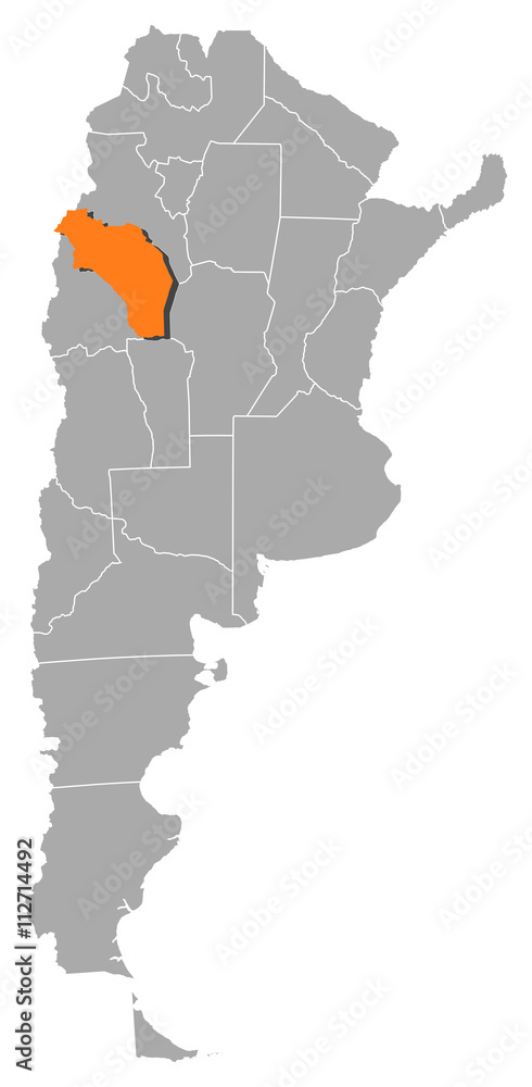 Map - Argentina, La Rioja Map - Argentina, La Rioja