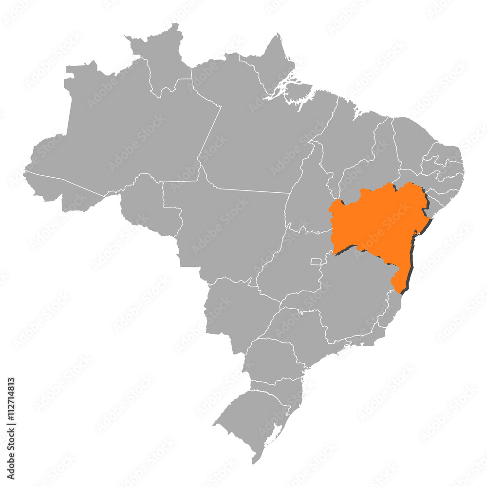Map - Brazil, Bahia