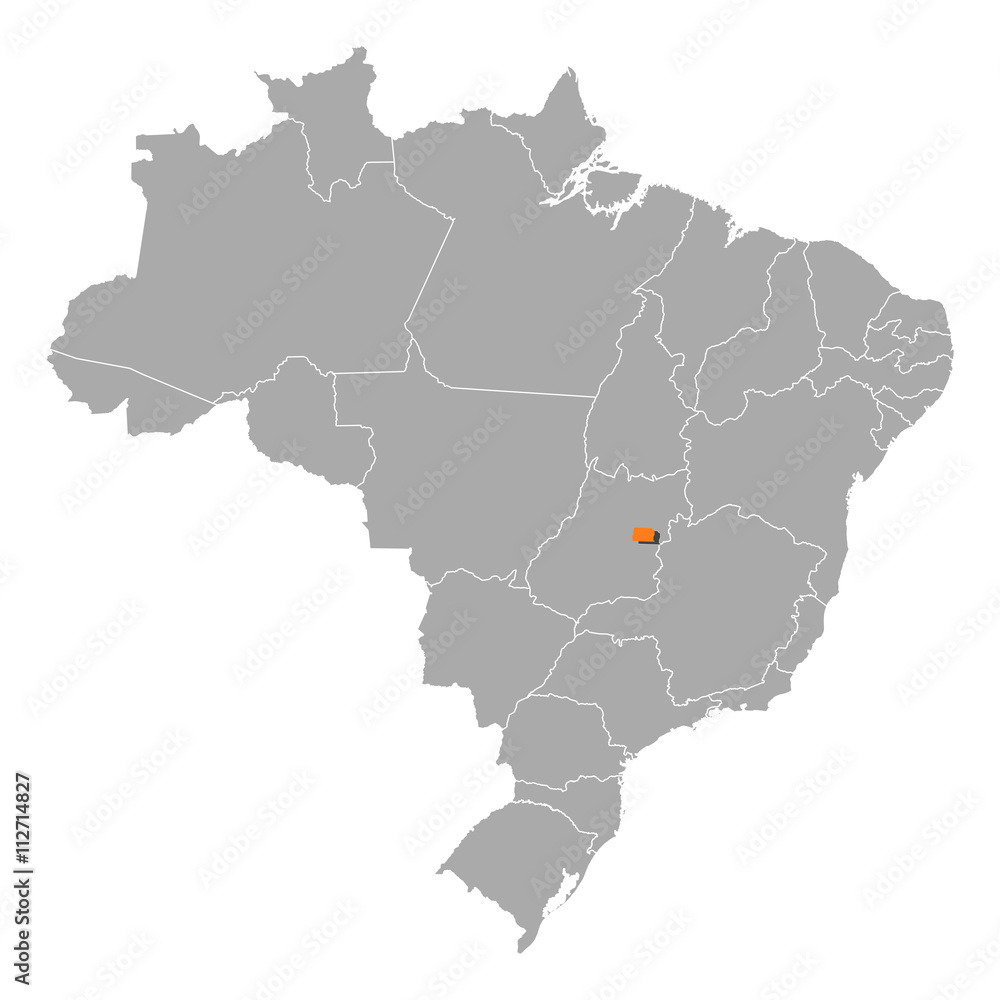 Map - Brazil, Brazilian Federal District