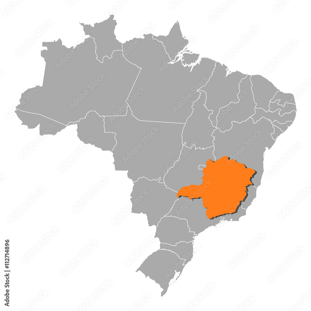 Map - Brazil, Minas Gerais