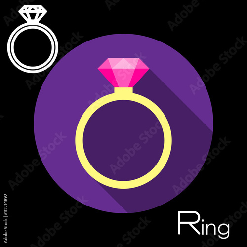 Ring icon. Vector illustration