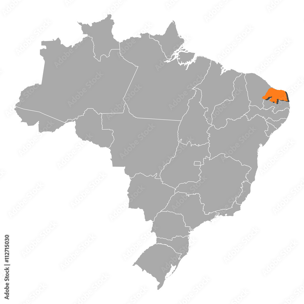 Map - Brazil, Rio Grande do Norte