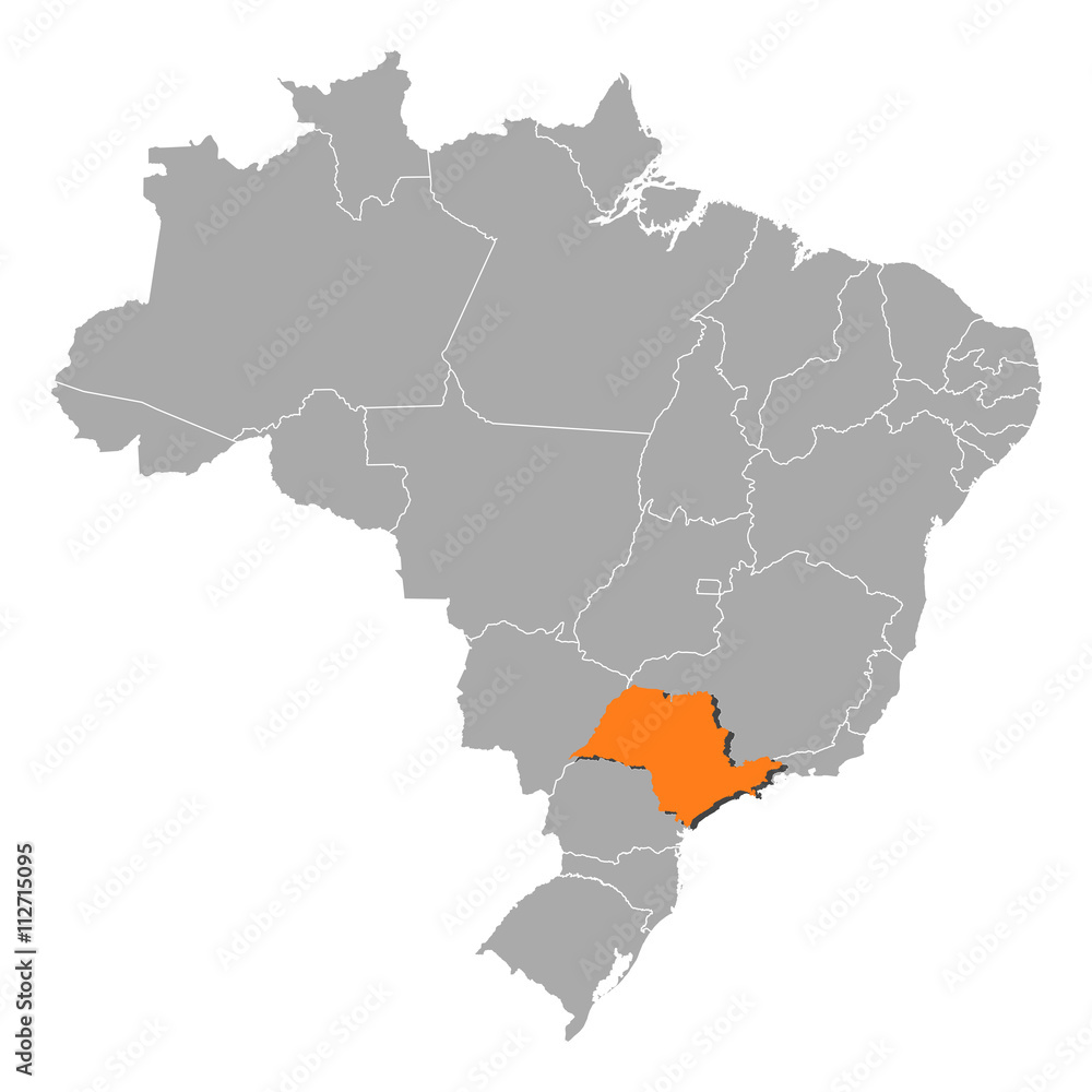Map - Brazil, São Paulo