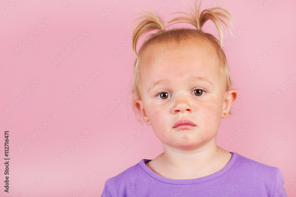 Toddler girl in pink Toddler girl in pink