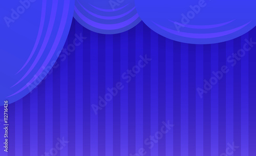 Theater stage with red curtain