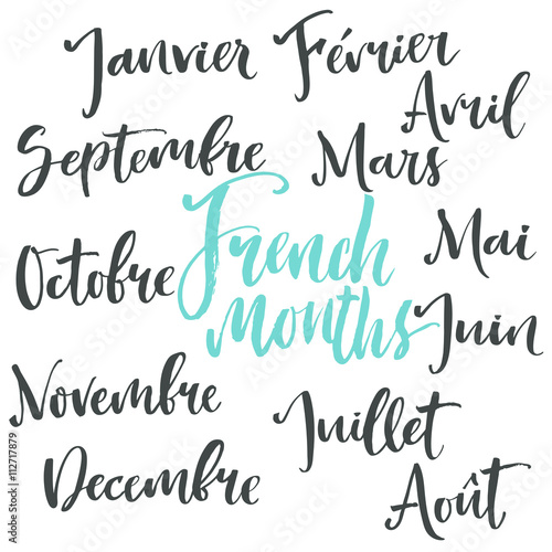 Handwritten french months