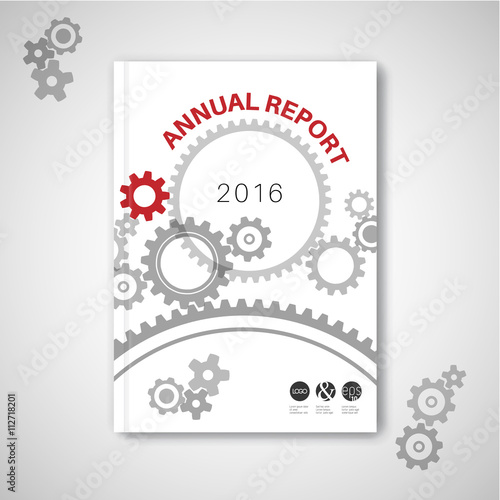 Technical abstract gear brochure / report design template