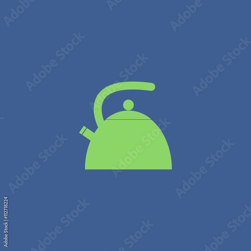 Kettle. Flat design style.