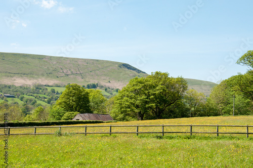 Black mountain view. A summertime view of Hay Bluff in the Black mountains in Herefordshire, England.